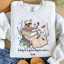 Retro Funny Book Reading Sweatshirt