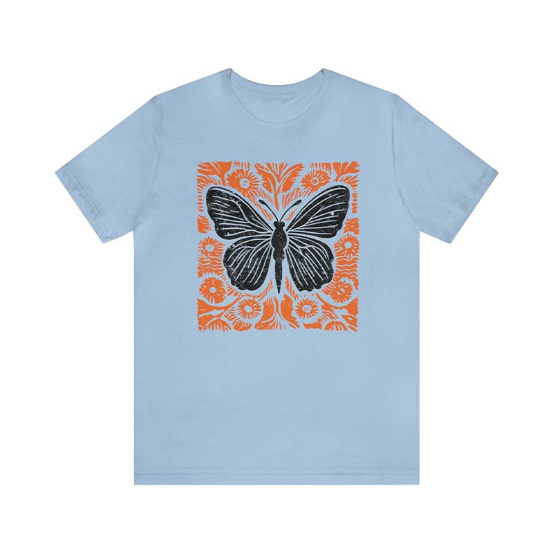 Folk art butterfly Botanical T-Shirt