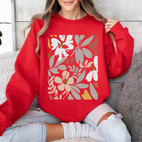 Boho Flower Print Sweatshirt