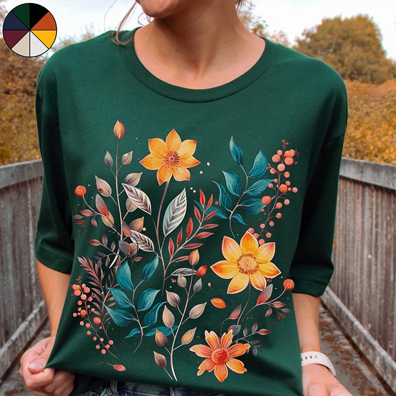 Wildflower Autumnal Gardening T-shirt