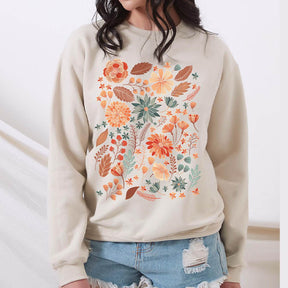 Pastel Floral Vintage Botanical Sweatshirt