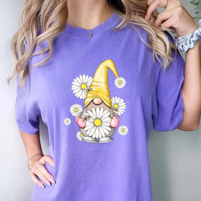 Cute Farmer Gnome Wildflower T-Shirt