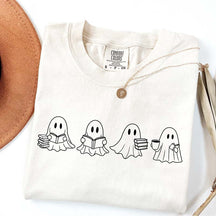 Spooky Season Cute Ghost Reading Books T-Shirt