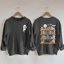 Ghost Book Reader Enthusiast Sweatshirt