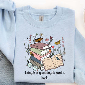 Retro Funny Book Wildflowers Sweatshirt