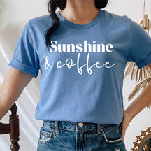 Sunshine and Coffee Summer Vibes T-Shirt