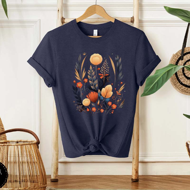 Boho Style Abstract Flower T-Shirt