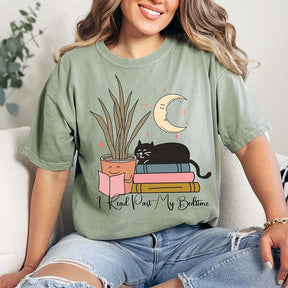 Cat Book Moon Lover T-Shirt