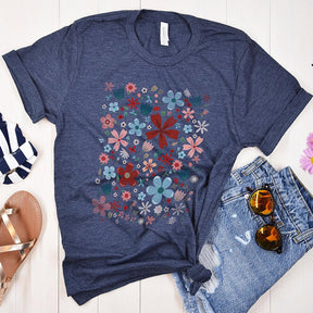 Vibrant Colorful Floral Spring T-Shirt