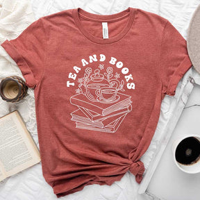 Tee And Book Flowers T-Shirt