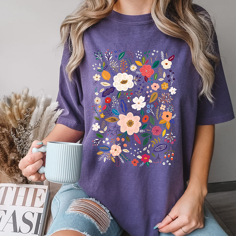 Wildflower Garden  Floral T-shirt