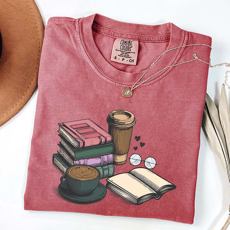 Books And Coffee Teacher Appreciation T-Shirt