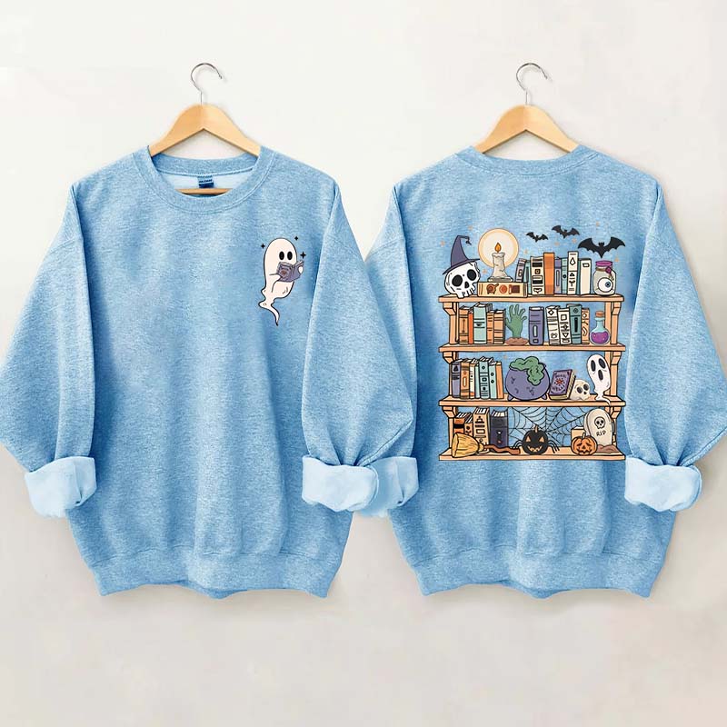 Ghost Book Reader Enthusiast Sweatshirt