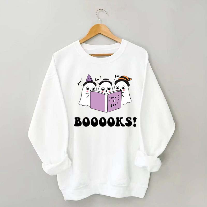 Booooks Color Halloween Sweatshirt