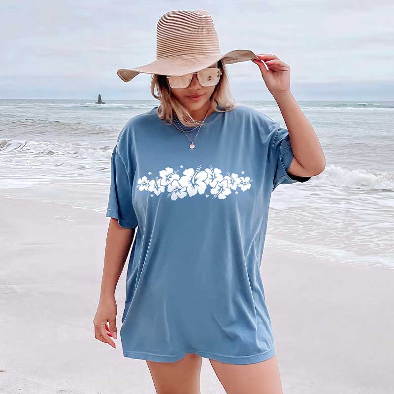 Hibiscus Flower Summer T-Shirt