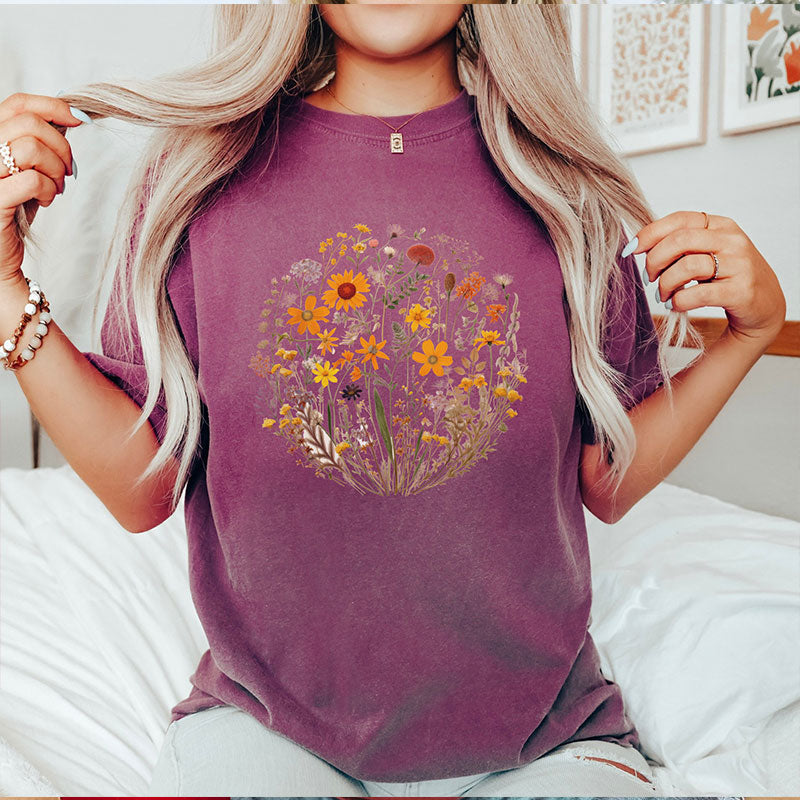 Boho Wildflowers Oversized T-Shirt