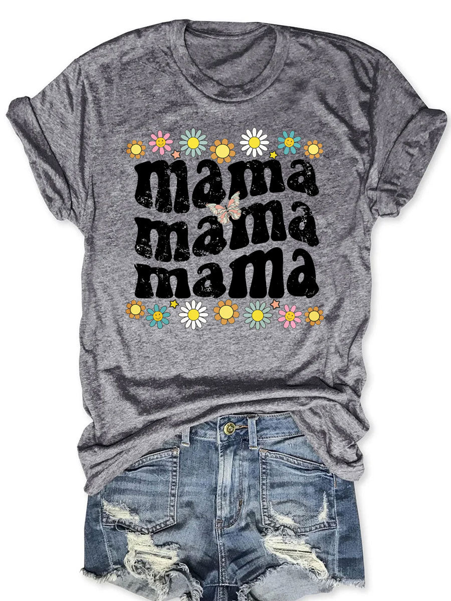 T-shirt Maman Fleur