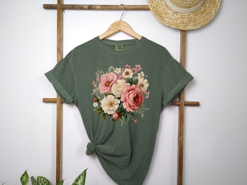 Boho Wildflowers Cottagecore Shirt Floral Shirt