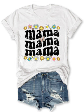 T-shirt Maman Fleur