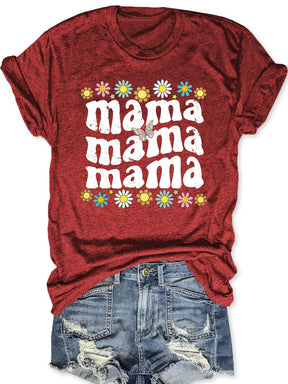 T-shirt Maman Fleur