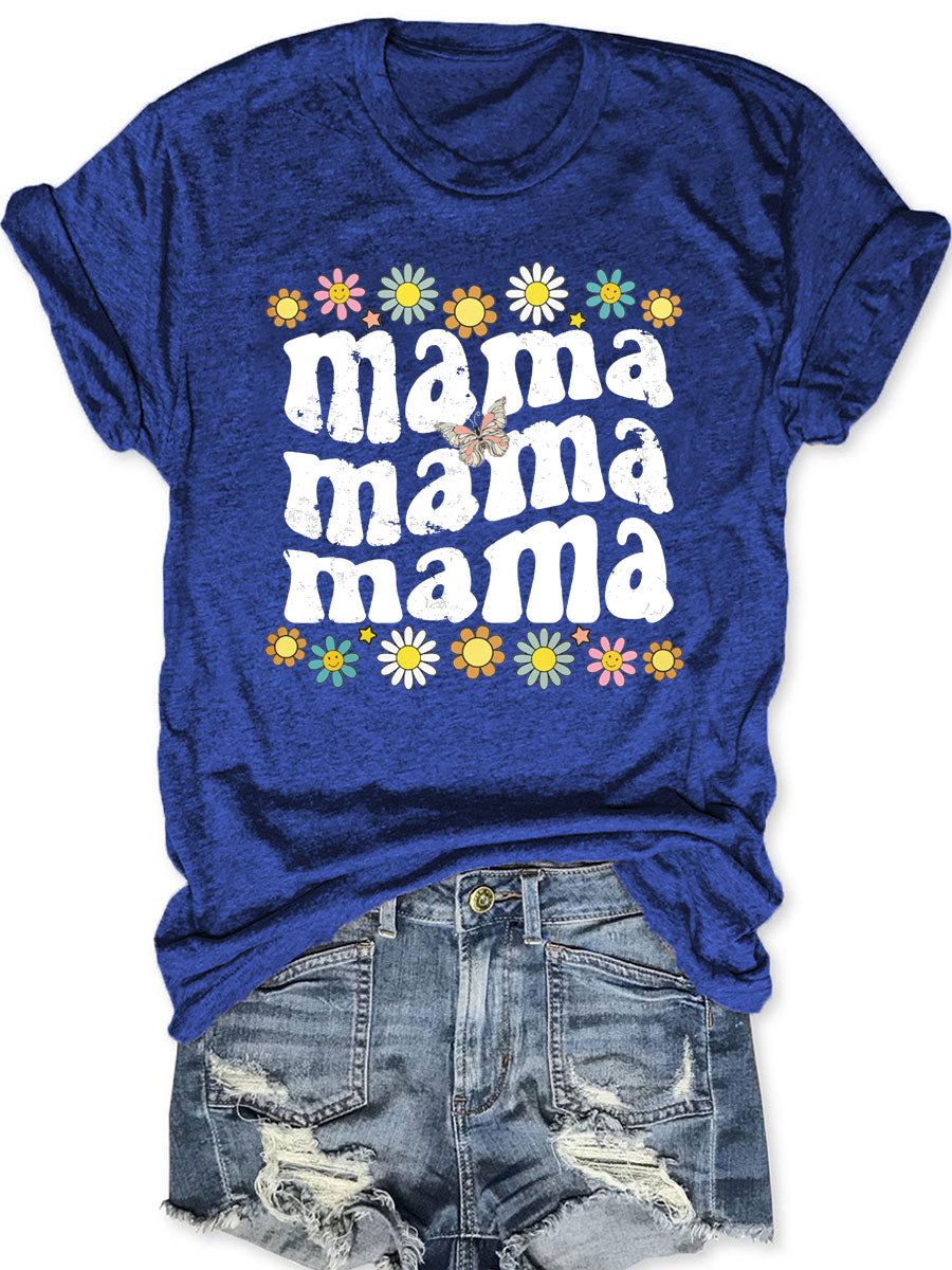 T-shirt Maman Fleur