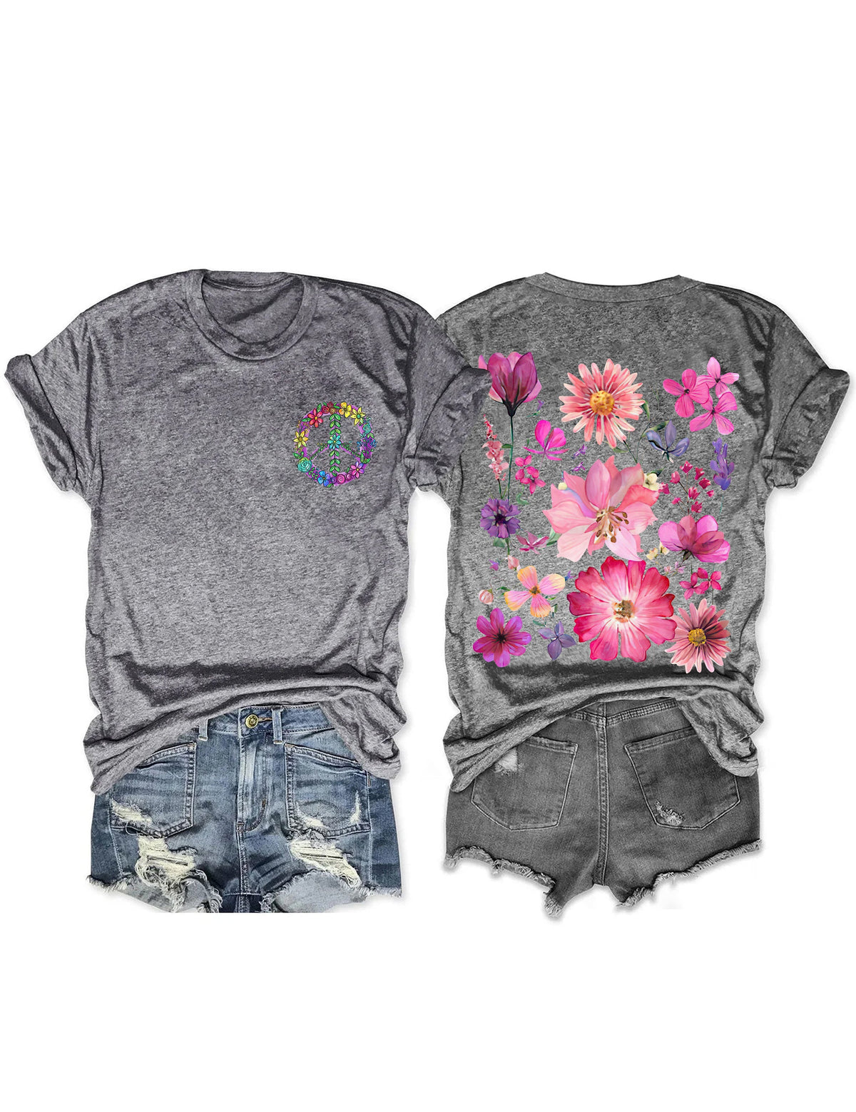 T-shirt Boho Fleurs Sauvages