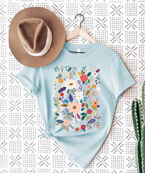 Wild Flowers Print T-shirt