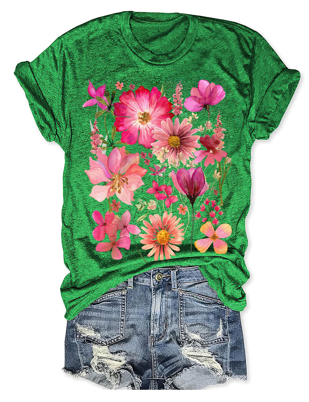 Vintage Pressed Flowers T-shirt