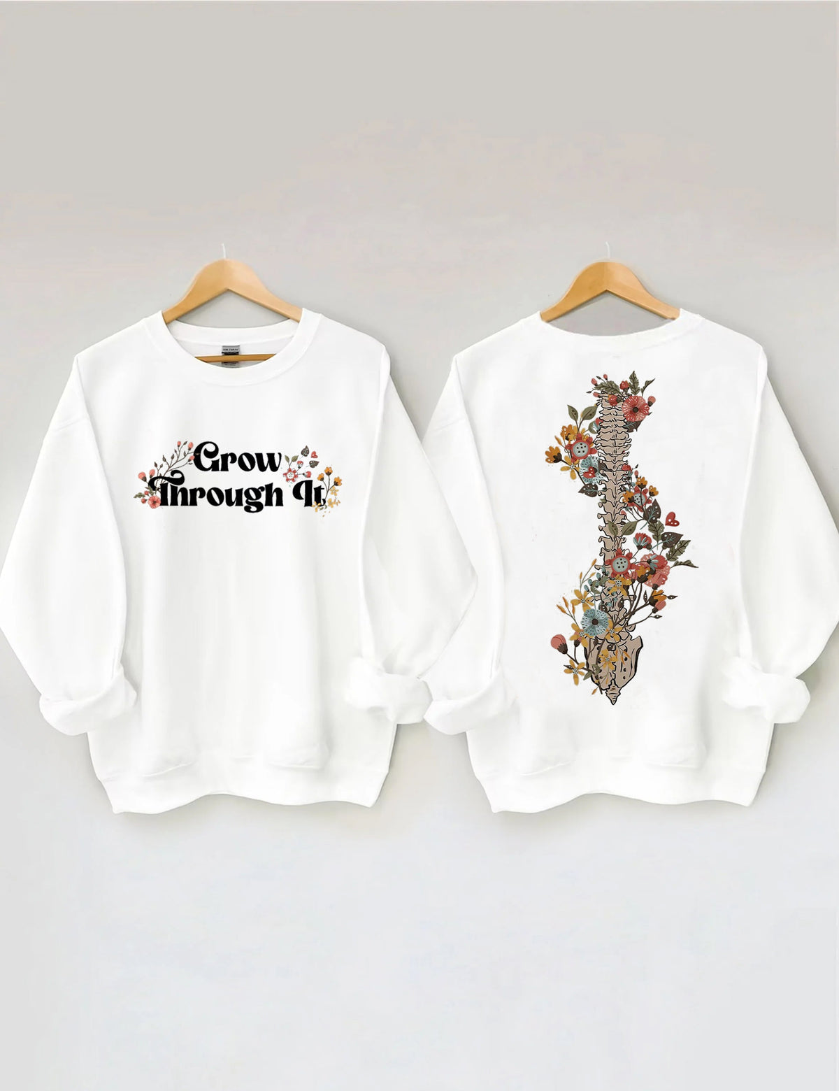 Grow Through It Blumen-Sweatshirt