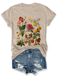 T-shirt fleurs vintage Cottagecore