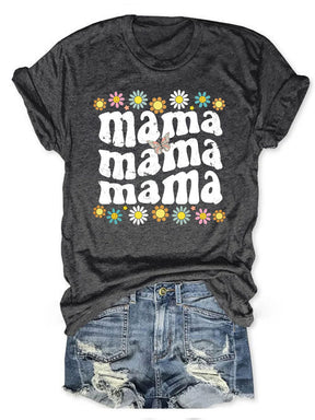 T-shirt Maman Fleur