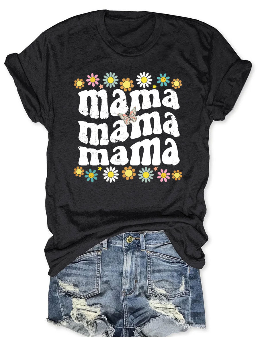 T-shirt Maman Fleur