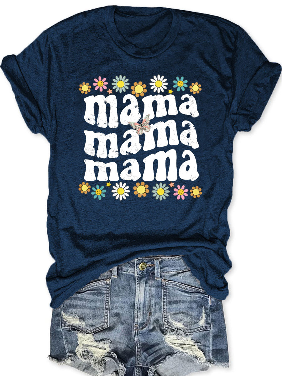 T-shirt Maman Fleur