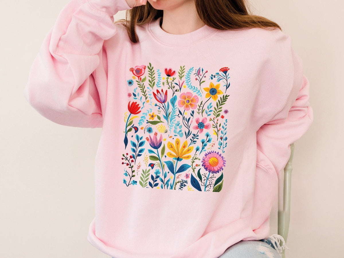 Boho Blumen-Sweatshirt