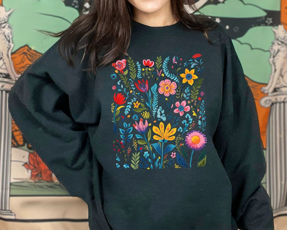 Boho Blumen-Sweatshirt