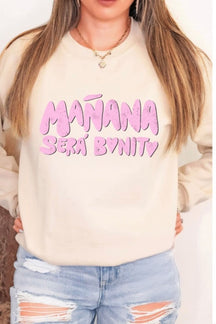 Bichota Season Pink Letter Print Sweatshirt