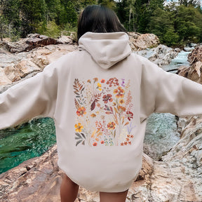 Vintage Pressed Flowers Hooded Hoodie