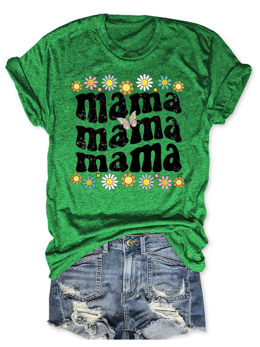 T-shirt Maman Fleur