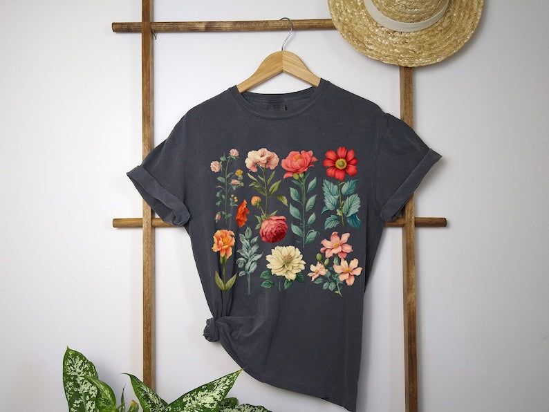 Boho Wildflowers Cottagecore Shirt Flowers Tshirt