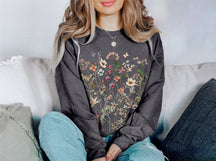 Vintage Pressed Flowers Sweatshirt