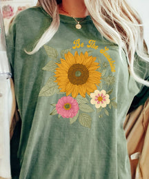 Chemise Tournesol Comfort Colors Floral Tee