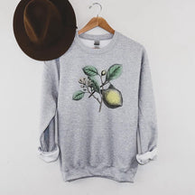 Lemon Botanical Vintage Bild Unisex Sweatshirt
