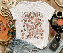 Fairycore Butterfly Jugendstil-Shirt