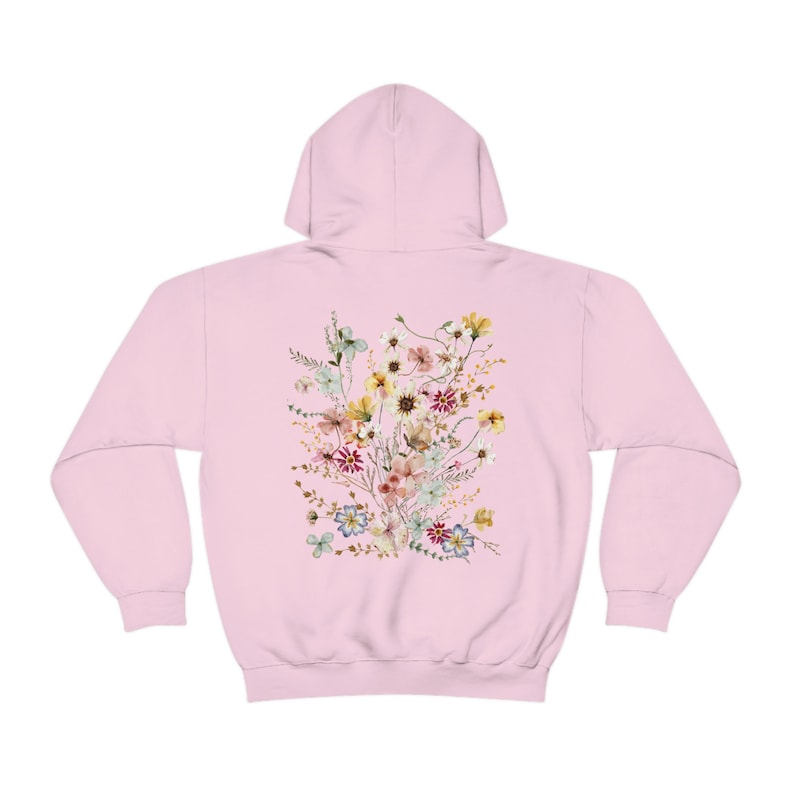 Pressed Flower Hoodie Sweatshirt Nature Lover Hoodie