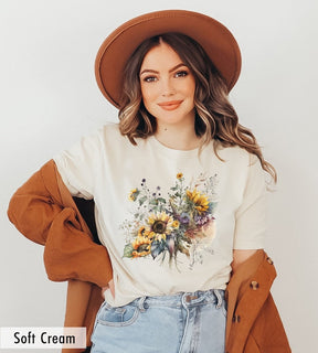 Chemise tournesol Tee-shirt floral