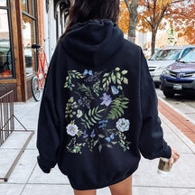 Botanical Pressed Flowers Hoodie