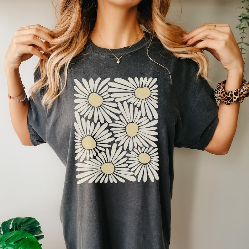 Boho Floral Comfort Colors T-Shirt 