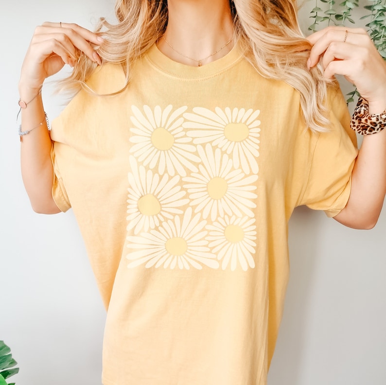 Boho Floral Comfort Colors T-Shirt 