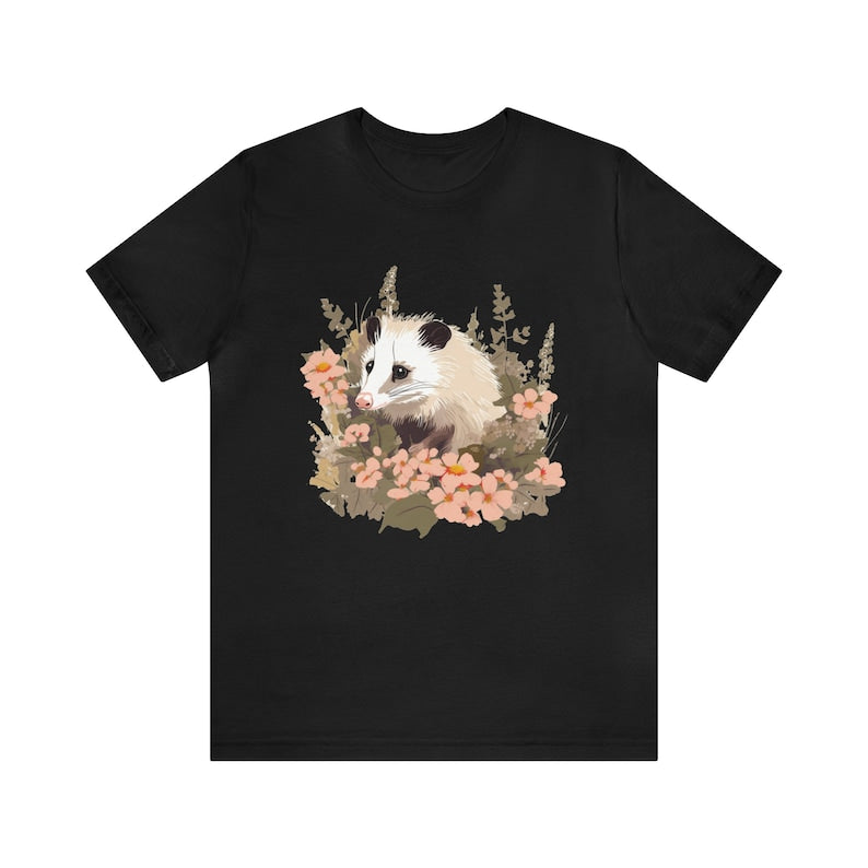 Lustiges Opossum-Shirt, Wildblumen-Shirt