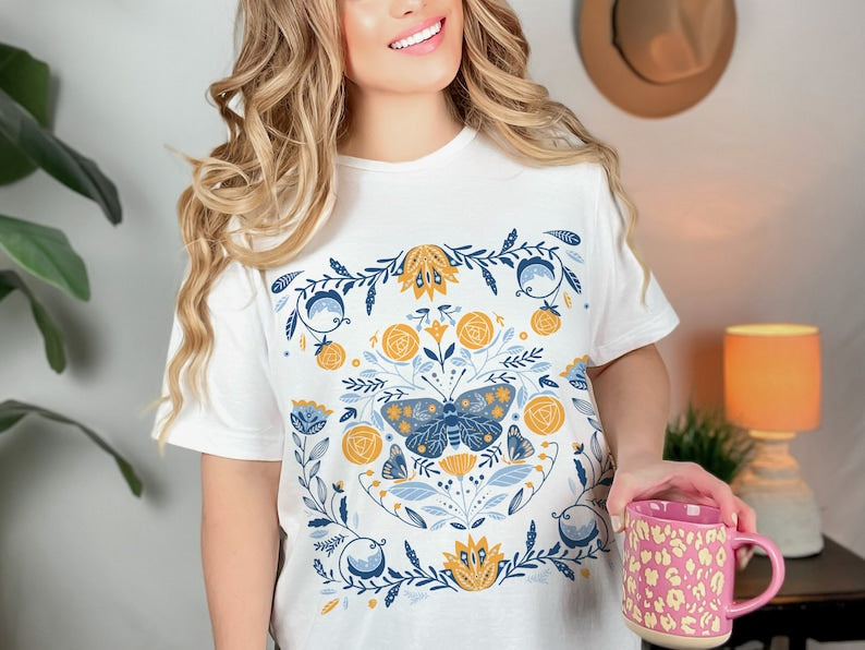 Chemise Boho Chemise Botanique Florale